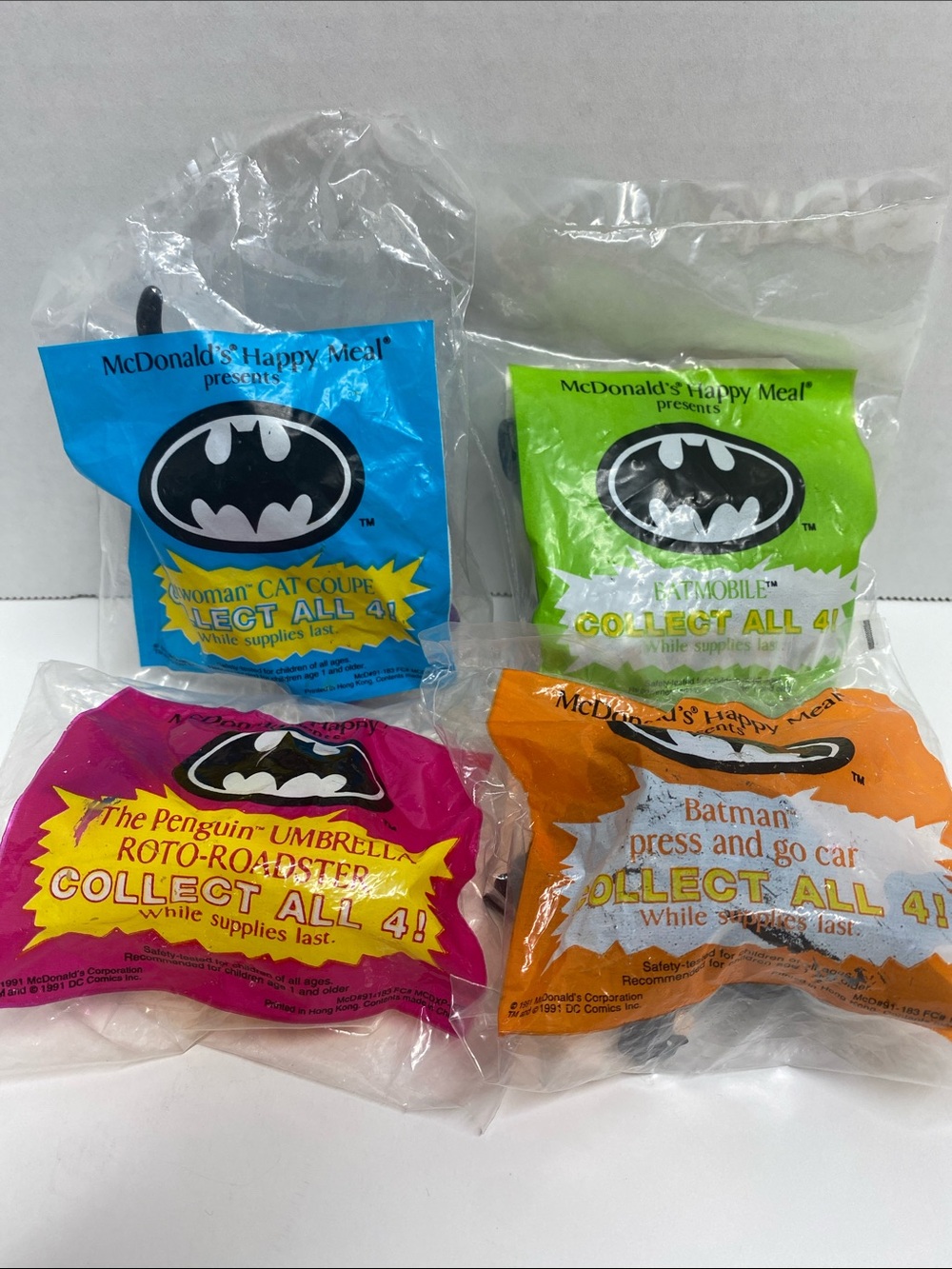 McDonald's Batman “Press and Go” Vintage 1991 Happy Meal Car Toy